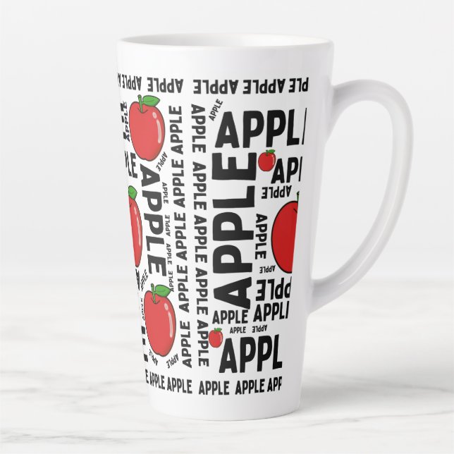 Tasse Latte pomme motif de fruits (Droite)