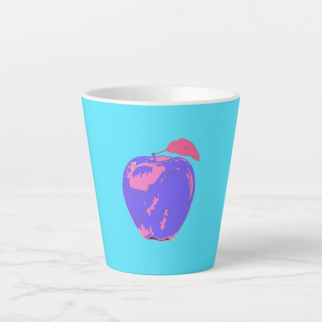 Tasse Latte Pomme violette Pop Art (Devant)