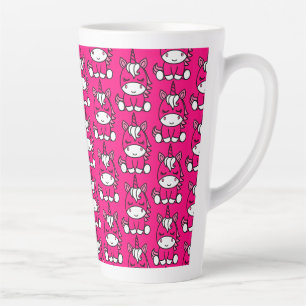 Tasse Latte Pony de licorne rose