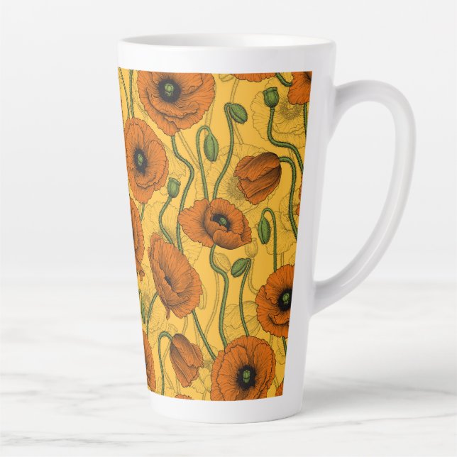 Tasse Latte Poppies orange (Droite)