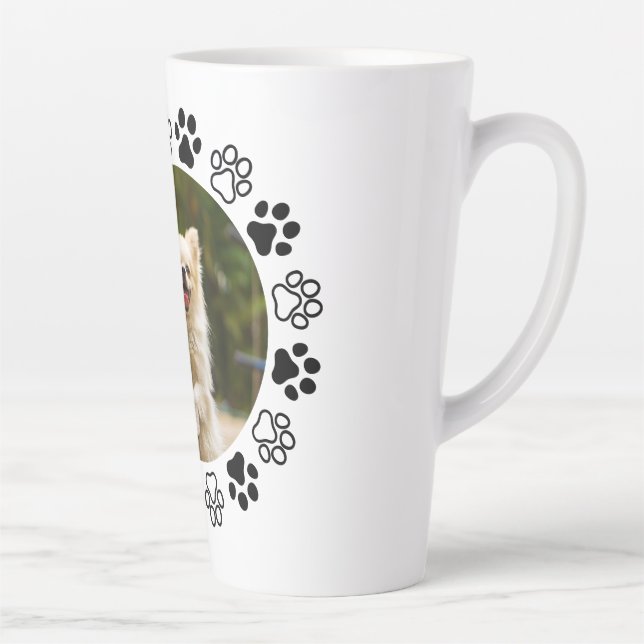 Tasse Latte Portrait de chien costumizable canine (Droite)
