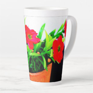 Tasse Latte Pot de fleurs