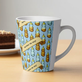 Tasse Latte Pot de miel ours drôle Bouteille Presser la journé