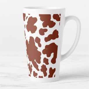 Tasse Latte Pots Brown de vache modernes Imprimer