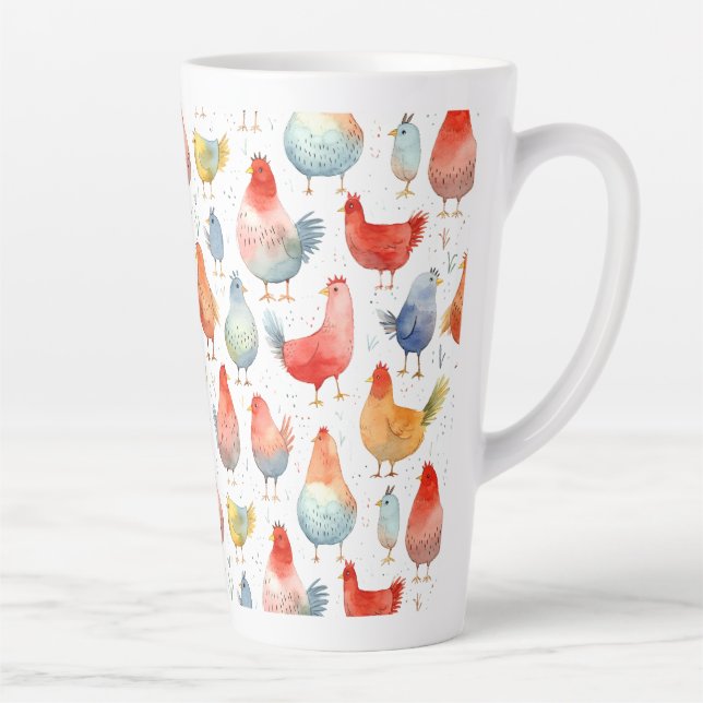Tasse Latte Poulets d'élevage (Droite)