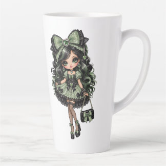 Tasse Latte poupée bébé vert glamour