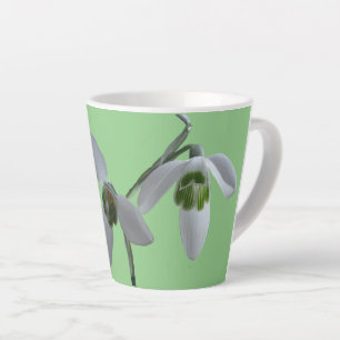Tasse Latte Poussière De Neige. Musique verte latte