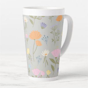 Tasse Latte Prairie colorée sur gris