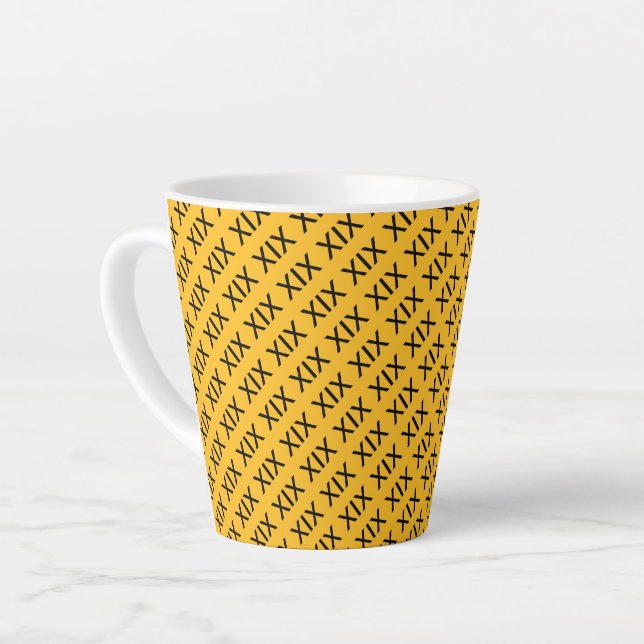 Tasse Latte Préppy Roman Numeral XIX 19e Amendement Suffrage d (Angle gauche)