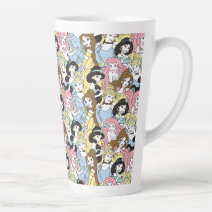 Tasse Latte Princesse Disney  Motif surdimensionné de monogra