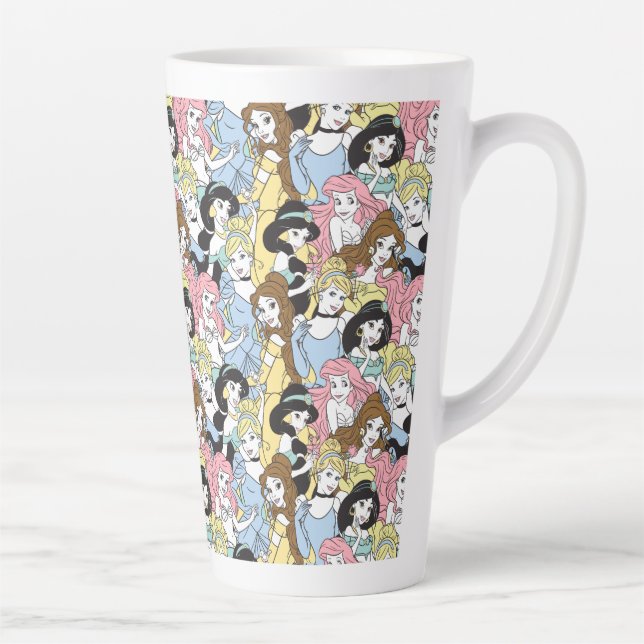 Tasse Latte Princesse Disney| Motif surdimensionné de monogram (Droite)
