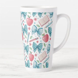 Tasse Latte Professeur de motif girly chic