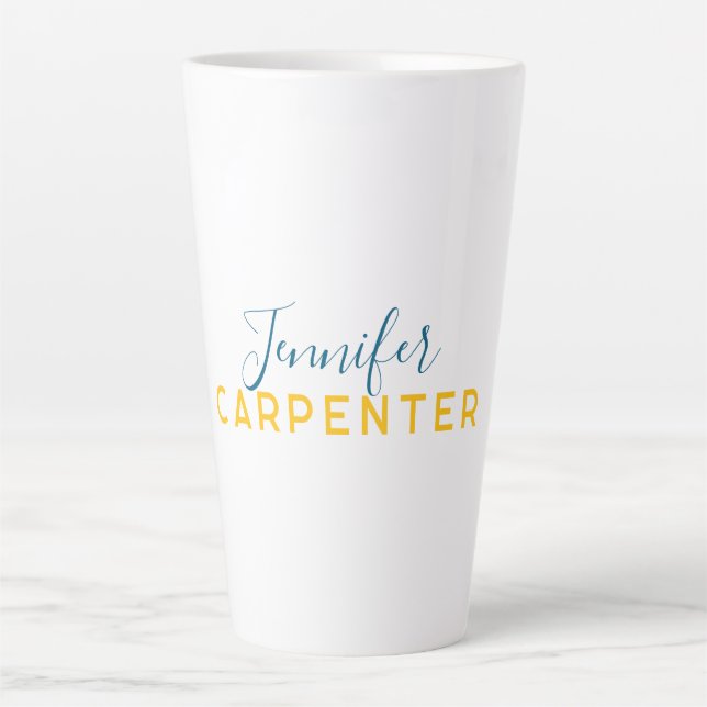Tasse Latte Professionnel élégant moderne minimaliste simple (Devant)