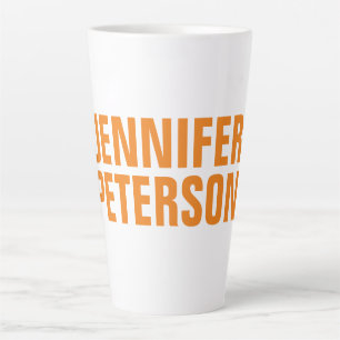 Tasse Latte Professionnel minimaliste moderne orange