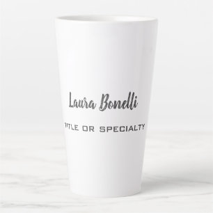 Tasse Latte Professionnel moderne minimaliste Plain