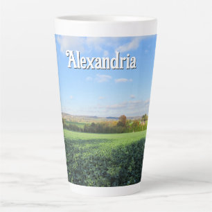 Tasse Latte Promenade d'automne dans le pays - Grand Personnal