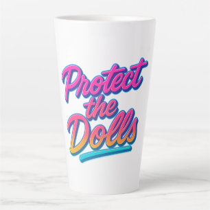Tasse Latte Protégez les poupées Neon Art Rétro