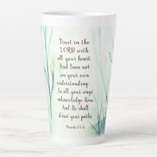 Tasse Latte Proverbes 3:5-6 Faites confiance au Seigneur avec