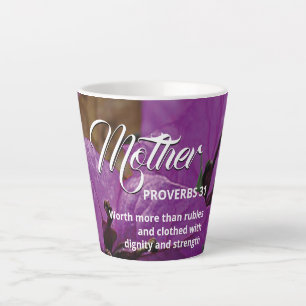Tasse Latte Proverbes floraux personnalisés 31