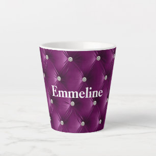 Tasse Latte Purple doux et chaud Magenta Faux Velvet