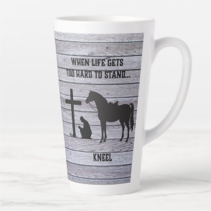 Tasse Latte Quand la vie devient dure, Kneel