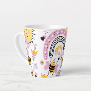 Tasse Latte Queen BEES Cute BFF, Baby Girl, Girly Toxits Rose