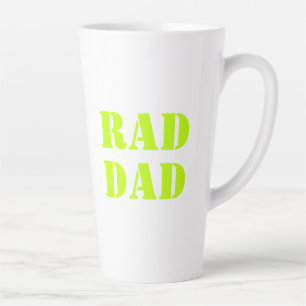 Tasse Latte Rad Papa néon vert moderne typographie cool