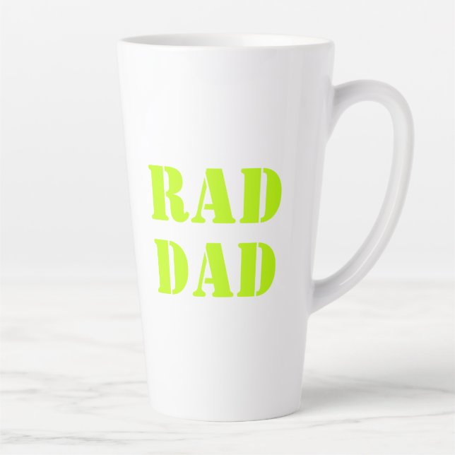 Tasse Latte Rad Papa néon vert moderne typographie cool (Droite)