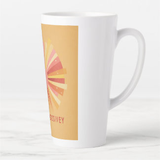Tasse Latte "Radiate Positivity" Retro Sunburst Art | 70s Styl