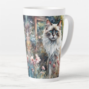 Tasse Latte Ragdoll Chat en anglais Garden