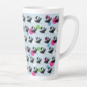 Tasse Latte Raie de fête motif coloré