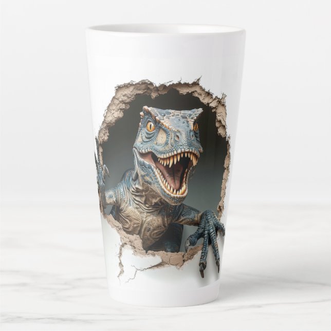 Tasse Latte Raptor Jurassic Dinosaur Velociraptor (Devant)