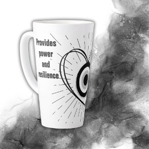 Tasse Latte Rayons, Coeur, Monographie de protection des yeux 