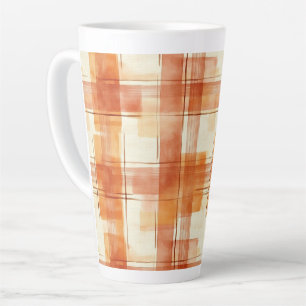 Tasse Latte Rayures crème orange