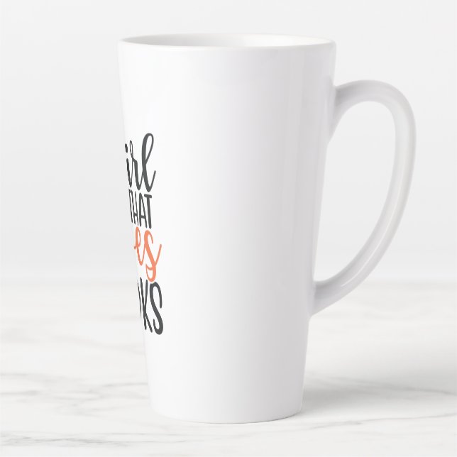 Tasse Latte Reading Art Just A Girl That Loves Books (Droite)