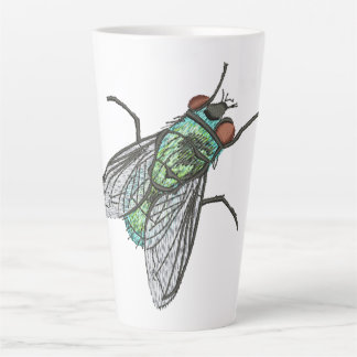 Tasse Latte Realistic Green Bottle house Fly   