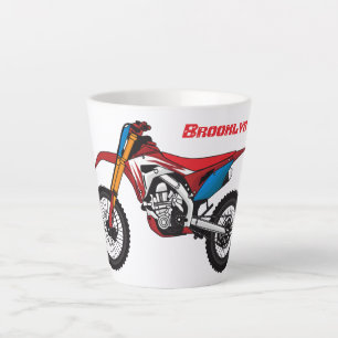 Tasse Latte Red dirt bike motorcycle