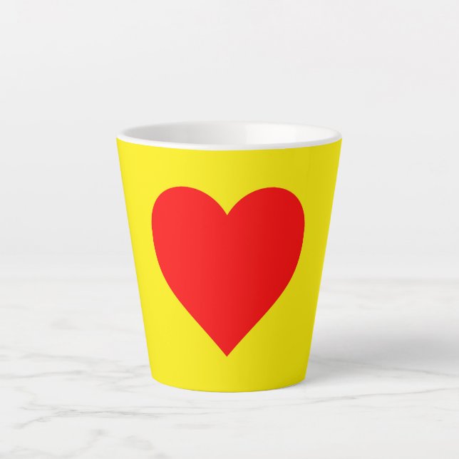 Tasse Latte Red Heart Heat Pop Art (Devant)