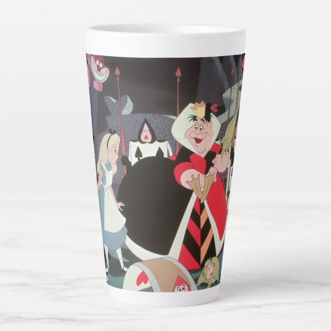 Tasse Latte Reine des Coeurs| Scène colorée (Devant)