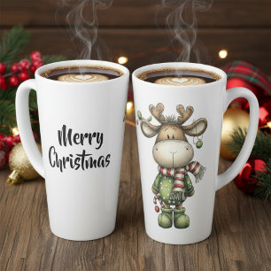 Tasse Latte Rennes de Noël mignons