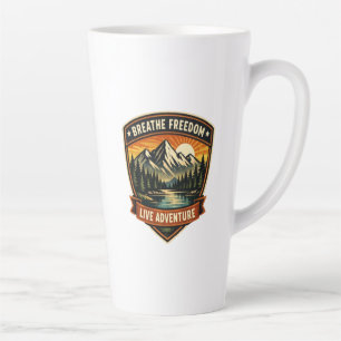 Tasse Latte Respirez la liberté, vivez l'aventure