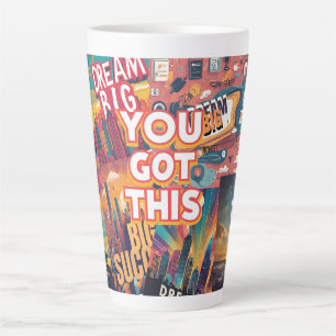 Tasse Latte Restez inspiré - Motivation et mise à niveau
