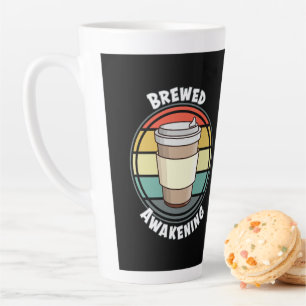 Tasse Latte Rétro Brûlé éveil à chaud pour aller