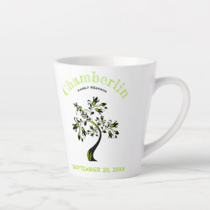 Tasse Latte Retrouvailles familiales Tendance Vert brillant Ar