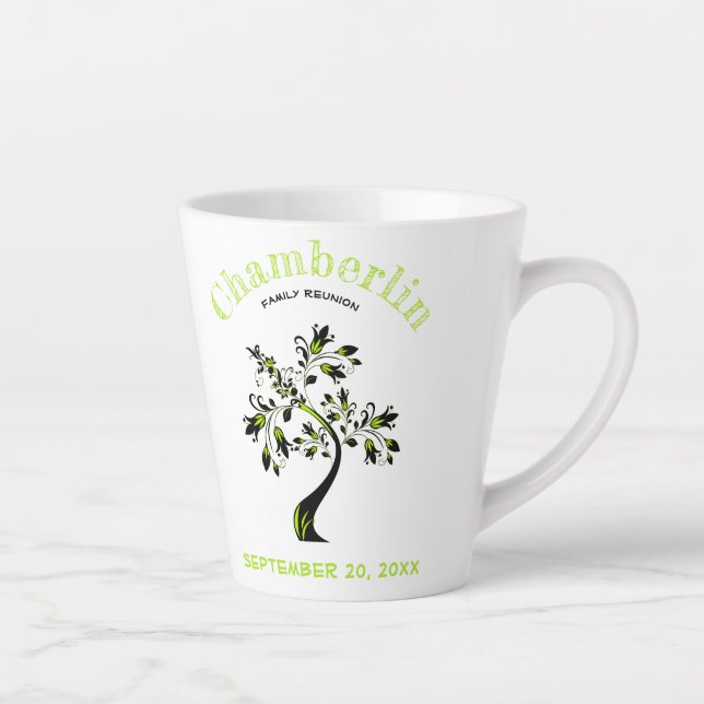 Tasse Latte Retrouvailles familiales Tendance Vert brillant Ar (Droite)