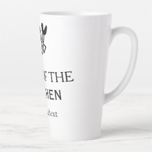 Tasse Latte Roi du chef de cuisine cuisine ajouter nom couronn