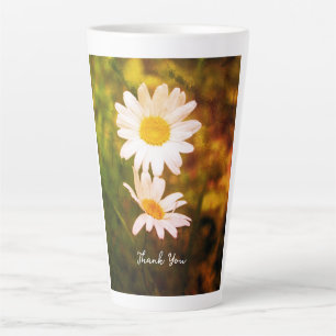 Tasse Latte Romance Botanique – Le Couple de Pâquerettes Merci