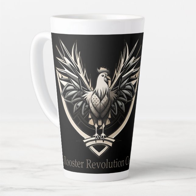 Tasse Latte Rooster RevolutionWear : Défendre le système (Angle gauche)