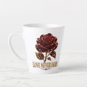 Tasse Latte Rose Cristal Rubis – L'amour ne se démode jamais