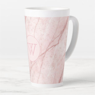 Tasse Latte Rosé Marbre Bio Blush Rose Pâle